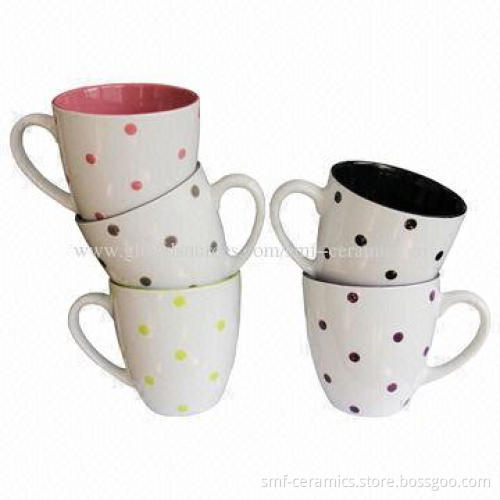 16oz Capacity Stoneware Mugs with Color-glazed, Suitable for Promotional Purposes